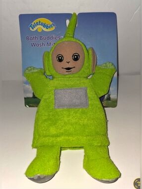 Vintage 1999 Teletubbies Bath Buddies Dipsy Wash Mitt Green.  HTF Collectable